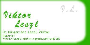 viktor leszl business card